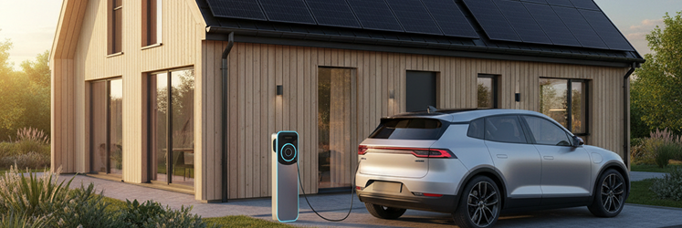 Maison avec panneaux solaires